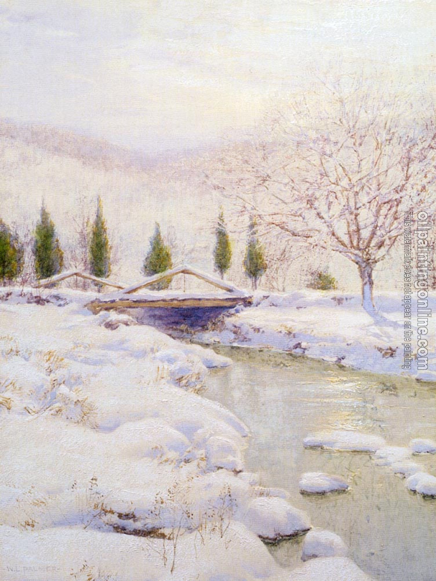 Walter Launt Palmer - Palmer Walter Launt The Bridge Winter